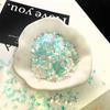 Glitter Folha de Ginkgo, Areia Líquida, Kit de Material de Resina DIY, Resina de Mahjong, Glitter Laser em Pó de Cebolinha