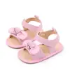 Sandálias de Verão com Laço para Bebê Novo Estilo 1-3-6-12 Meses Bebê Respirável Antiderrapante Sola de Borracha Macia Sapatos para Criança