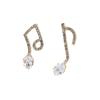 Corea del Sur Dongdaemun Aretes de Personaje Musical Diamante Completo Aretes Pequeños Diosa Elegante Simple Versátiles Aretes 318