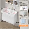Baño Tamaño Pequeño Gabinete de Baño Balcón Cerámica Lavabo Todo en Uno Espacio Aluminio Espacial Mesa de Lavado Espacio Pequeño Mini Mesa de Lavado