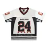 Camiseta Esportiva Estilo Jersey Retrô Americano Verão Malha Vazada Respirável Liga de Futebol Camiseta Motociclista Bad Boy Legal Manga Curta
