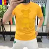 Camiseta de Manga Corta con Cuello Redondo de Gama Alta para Hombre, Nuevo Lujo Accesible de Verano, Camiseta Básica de Media Manga para Hombre Joven, Moderna