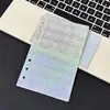 A6 A7 M5 Bolsa de Armazenamento com Glitter em Formato de Coração Página Interna Papel de Armazenamento de Adesivos Bolsa de Armazenamento para Álbum de Fotos a Laser Item Quente Transfronteiriço 10 Peças