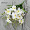 5 orquídeas tenedor flor artificial decoración del hogar flor falsa paisajismo exterior arreglo floral proyecto flores de macizo de flores al por mayor