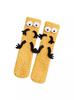 Calcetines de lana coral para otoño e invierno, cálidos y cómodos, para bebés y niños, con dibujos animados, rectos, de color caramelo, para el hogar