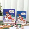 Amazon Transfronterizo Tema Navideño Dibujos Animados Bolsa de Papel Kraft Fiesta Manzana Horneada Nochebuena Regalo Bolsa de Mano