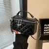 Moda de Nicho de Comercio Exterior Bolso de Mano Caja Bolso para Mujer 2025 Nuevo Versátil Acolchado Bolso de Cadena Hombro Único Cruzado Pequeño