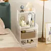Estantería de almacenamiento de múltiples niveles simple de pie para uso doméstico para sala de estar, estantería pequeña para espacios estrechos para almacenamiento en la pared
