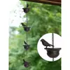 Cadena de lluvia bajante desagüe patio estilo chino hierro forjado decoración jardín exterior villa aleros guía de goteo cadena de lluvia campanilla de viento