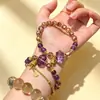 Pulsera Colgantes Accesorios Collar Cuentas Esmalte Morado Multicolor Año del Caballo Hilo Materiales para Ensartar Zona Escénica del Templo