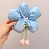 Novo Estilo Flor Tridimensional Argola de Cabelo Feminina de Alta Qualidade Primavera Novo Estilo Corda de Cabelo Acessórios de Cabelo Tulipa Corda de Cabelo Bolinha de Algodão