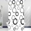 Cortina de ducha para mampara de baño de alto peso proveedor de comercio electrónico transfronterizo cortina de ducha de poliéster impermeable y antihongos para baño