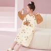 Camisola de Noite Infantil Estilo Coreano Primavera e Outono Algodão Puro Manga Longa Primavera e Outono 2025 Novo Vestido de Uso Pessoal Mãe-Filha Infantil