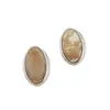 Pendientes de Plata de Ley 925 con Cierre Ajustable y Collar Personalizable, Ovalados de Citrino Retro Europeo y Americano, Chapados en Cobre, Oro Real, Lujo Accesible, Versátiles
