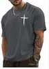 Camisetas Masculinas de Publicidade Transfronteiriças, Camisetas Cilindricas de Algodão Puro, Tamanho Grande e Soltas para Homens e Mulheres, Estilo Europeu e Americano, com Estampa de Logo, Manga Curta