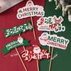 Enfeites Decorativos para Bolo de Natal 2024 Cola Macia Papai Noel Boneco de Neve Rena Urso Coelho Plug-in para Festa