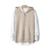 Cardigã Masculino 100% Lã com Capuz Espesso Sem Mangas Colete Solto Casual Tricô Outono/Inverno Novo Top