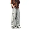 Pantalones de trabajo casuales de verano 2025 para hombre, lavados, de estilo americano, funcionales, modernos, de marca, corte holgado, versátiles, suministro transfronterizo