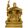 Estatua de Bronce de Guan Gong para Leer, Adorno de Bronce de Guan Gong Sentado, Figura Grande del Emperador Guan Sheng