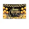 Tela de fondo Feliz Año Nuevo 2027 Tela colgante temática de Año Nuevo Europeo y Americano Pancarta de celebración de festival