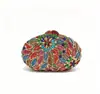 Bolso de noche ovalado con forma de flor, bolso de noche de comercio exterior, bolso de noche con adornos de diamantes