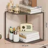 Estantería de esquina, estante de almacenamiento de esquina de varias capas para escritorio de oficina, rincón de mesita de noche de dormitorio, gabinete triangular de almacenamiento para cosméticos