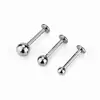 Haste de Titânio G23 Popular Cruzada com Rosca Externa Lábio Língua Stud Stud de Rosca Externa para Lábio Joia de Piercing de Titânio Joia de Piercing Corporal