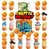 25 Piezas Venta Caliente Dragon Ball Dibujos Animados Decoración de Fiesta de Cumpleaños Infantil Festival Tarjeta Decorativa para Pastel Venta al por Mayor