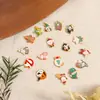 Aço Inoxidável Transfronteiriço Gotejamento de Óleo DIY Enfeites de Natal Boneco de Neve Homem de Gengibre Brincos Pendentes Colar Acessórios de Joias Venda por Atacado