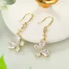 Nuevo Producto 2026, Lujo Ligero, Gama Alta, Pendientes de Borla de Mariposa con Circonita Ultra Brillante para Mujer, Pendientes Exquisitos, Modernos, Dulces y Versátiles