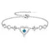 Comércio Exterior Transfronteiriço Pulseira Infinito Amor Prata Esterlina S925 Diamante Brilhante Doze Pedras de Nascimento Joia Pulseira de Zircônia de Luxo Leve de Alta Qualidade