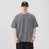 Ropa para Hombre Fengshe / Camiseta corta de manga corta desgarrada estilo americano de corte holgado para hombre, camiseta versátil de moda, top de camiseta casual resistente