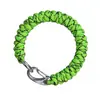 Q09 Pulsera Pulsera de Supervivencia Trenzada de Paracord Pulsera de Colgado Rápido Hebilla de Acero Inoxidable Se Puede Usar como Llavero