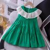 Vestido de Verano 2026 para Niña de Algodón Puro, Vestido sin Mangas para Bebé, Vestido para Niños Pequeños, Ropa para Niños, Vestido de Color Sólido para Bebé Niña