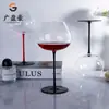 Taça de Vinho Tinto Levemente Luxuosa com Base Preta, Corpo Largo, Vidro de Cristal para Uso Doméstico, Base Preta, Haste Alta para Aroma, Taça Borgonha