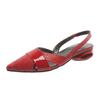 Sandalias plateadas de punta cerrada para mujer, estilo hada, cómodas, de tacón bajo, charol versátil, nuevo estilo primavera 2026