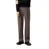 Pantalones de Traje para Hombre Color Café Estilo Japonés, Pantalones de Pierna Ancha Fluidos Estilo Coreano, Corte Recto Holgado, Versátiles, Pantalones de Vestir Largos hasta el Suelo