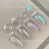Pó para Nail Art Gelo Transparente Alto Brilho 2025 Novo Pó de Cristal para Unhas Brilhante Fina Fairy Exclusivo da Loja de Nail Art