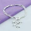 Pulsera de cinco estrellas de mar Taiji de moda plateada de exportación de comercio exterior, pulsera de suministro al por mayor más vendida en Corea YH097