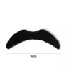Barba Falsa Accesorios de Performance Barba de Halloween Suministros de Fiesta Negros Barba Falsa Bigote