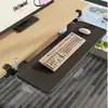 Bandeja para teclado, instalación sin taladro, clip de riel deslizante de cajón, tablero de extensión para escritorio de computadora, soporte de almacenamiento de ratón debajo del escritorio