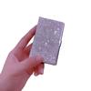 Estilo de celebridad de internet personalizado acero inoxidable incrustado de diamantes forro de franela tarjetero para tarjetas bancarias clip de almacenamiento de tarjetas de presentación personales de empresa marca de moda