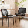 Sillas de Restaurante Hechas a Medida de Fábrica Estilo Norteamericano Base de Madera Maciza Panel Trasero Patas de Hierro Fácil de Instalar Sillas de Comedor Modernas