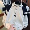 Moletom Infantil Masculino Blusa Color Block Outono Manga Longa Estilo Primavera e Outono para Meninos Mais Velhos Nova Blusa de Puxar
