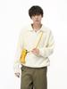 MTLCLOTHES Ropa para Hombre 2024 Otoño Nuevo Coreano Color Sólido Textura Avanzada Cuello en V Solapa Camisa de Punto
