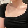 Collar con colgante de lazo simple de verano para mujer, diseño de nicho, cadena de clavícula, nueva tendencia 2022, cadena de cuello