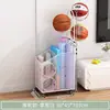 Cesta de armazenamento com rodas para tapete de yoga, suporte para equipamentos de fitness, organizador de ferramentas esportivas, solução de armazenamento para badminton e bolas