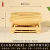 Queimador de Incenso Premium de Três Pernas, Vaso para Bonsai, Vaso para Suculentas e Calamus, Bonsai de Tronco Velho Dourado em Forma de Bala, Vaso de Flor de Areia Roxa Imitação de Resina de Bambu Nuvem