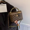 Bolso Cubo de Moda Portátil Vintage para Mujer 2026 Nuevo Estilo Bolso de Hombro Acolchado con Cadena Estilo Chanel Bolso Cruzado Versátil