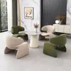 Oficina de Ventas Mesa y Sillas de Negociación Combinación Recepción de Negocios Escandinavo Lujo Accesible Negociación Simple Una Mesa 4 Sillas Salón de Belleza Popular